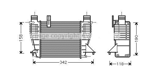 RADIATORE INTERCOOLER PER NISSAN NOTE , NV200 , RENAULT CLIO III MODUS