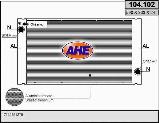 RADIATORE RAFFREDDAMENTO MOTORE PER MINI R56 R57 R59 R60 R55 R58 COOPER ONE