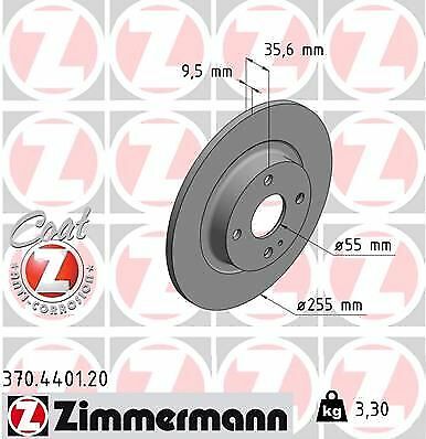 370440120 COPPIA DISCHI FRENO POSTERIORI PER MAZDA MX5 ZIMMERMANN