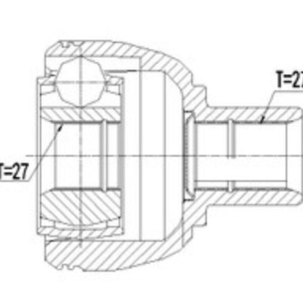 GIUNTO LATO INTERNO EXTRAPARTS ANTERIORE DX PER MERCEDES-BENZ CLASSE MERCEDES-BE