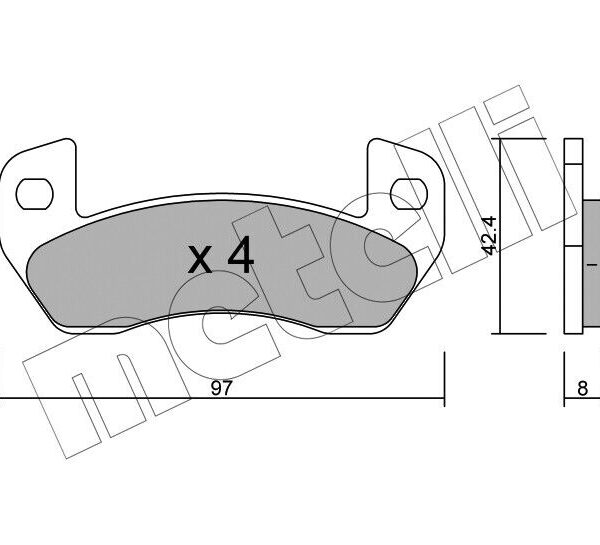 KIT PASTIGLIE FRENO FRENO A DISCO METELLI PER PIAGGIO M500 LIGIER BE UP LIGIER A