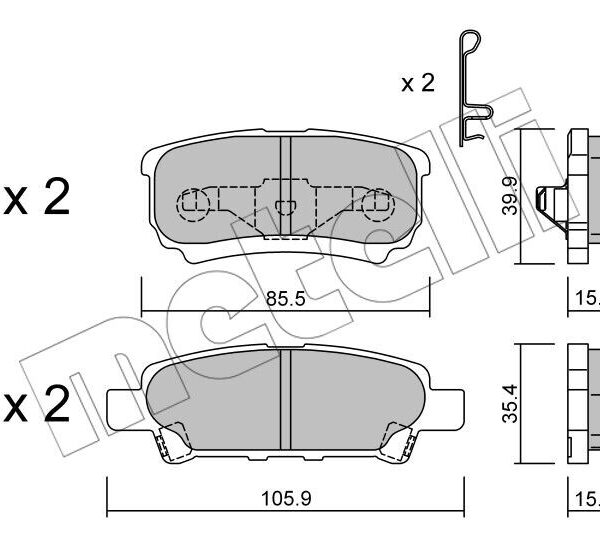 KIT PASTIGLIE FRENO FRENO A DISCO METELLI PER DODGE CALIBER MITSUBISHI OUTLANDER
