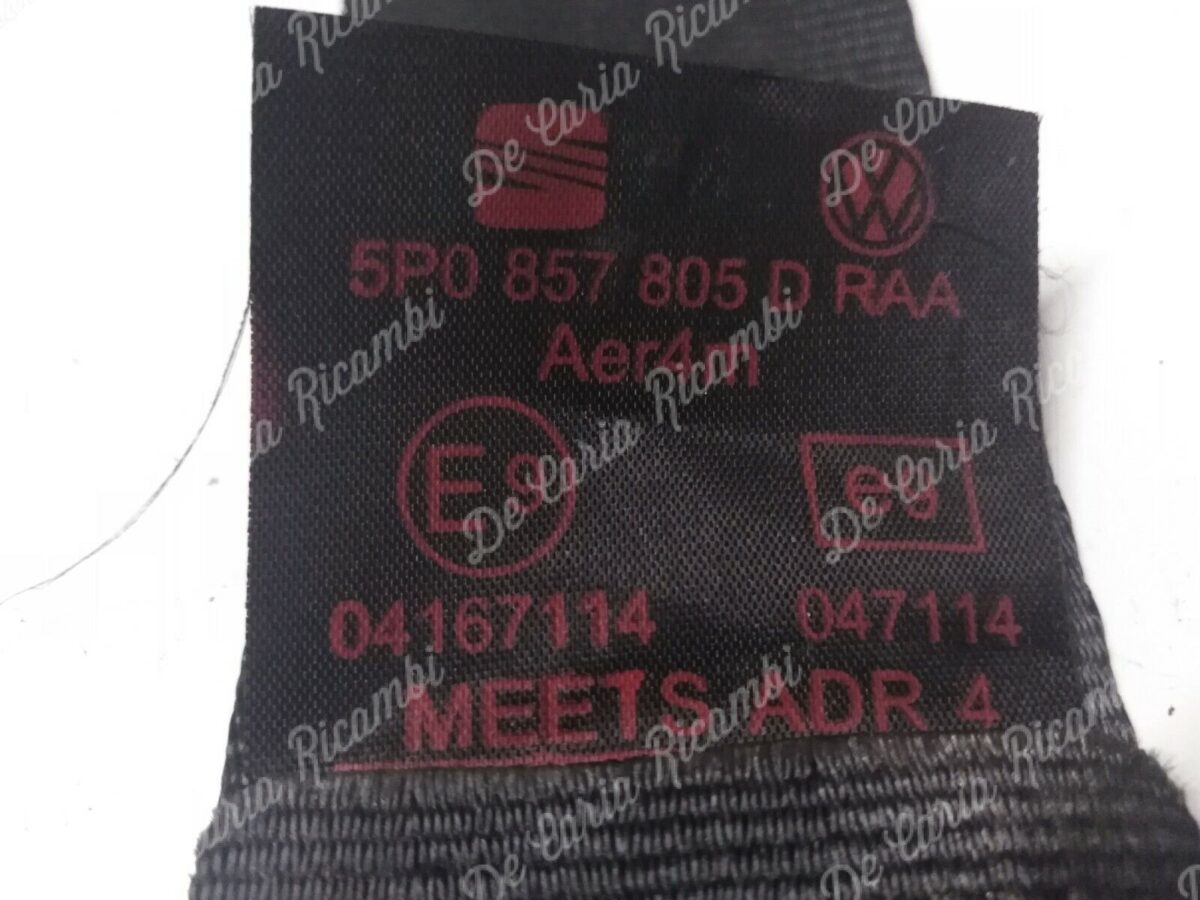 5p0857805d cintura di sicurezza posteriore dx sx per seat 373059225106 3 5p0857805d cintura di sicurezza posteriore dx sx per seat