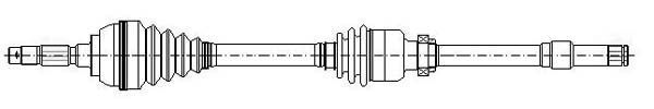 SEMIASSE ASSALE ANT SX PER PEUGEOT 206 (2A/C): 1.9 D 1998>