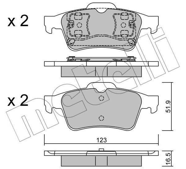 KIT PASTIGLIE FRENO FRENO A DISCO METELLI PER RENAULT LAGUNA II RENAULT VEL SATI