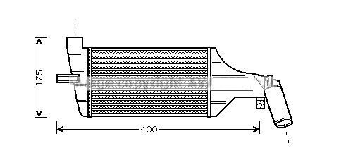 RADIATORE INTERCOOLER SCAMBIATORE PER OPEL ASTRA G 2 VOLUMI 8  T98 F69 F70 F35